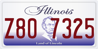 IL license plate Z807325