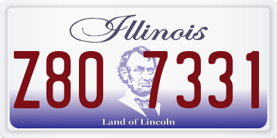 IL license plate Z807331