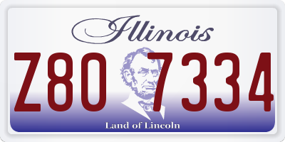 IL license plate Z807334