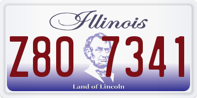 IL license plate Z807341