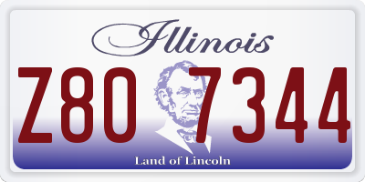 IL license plate Z807344