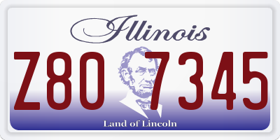 IL license plate Z807345