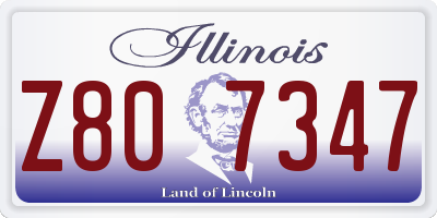 IL license plate Z807347