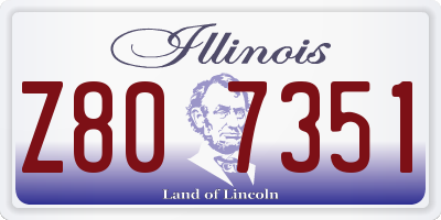 IL license plate Z807351