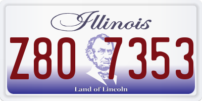 IL license plate Z807353