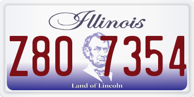 IL license plate Z807354