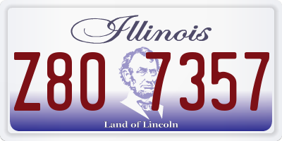 IL license plate Z807357