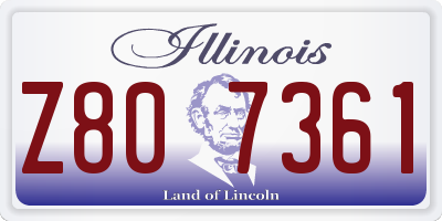 IL license plate Z807361