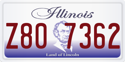 IL license plate Z807362