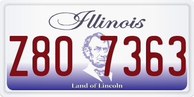 IL license plate Z807363