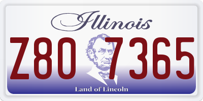 IL license plate Z807365