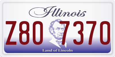 IL license plate Z807370