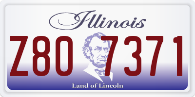 IL license plate Z807371