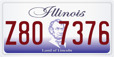 IL license plate Z807376