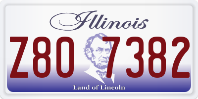 IL license plate Z807382