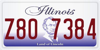 IL license plate Z807384