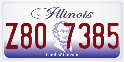 IL license plate Z807385