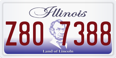 IL license plate Z807388