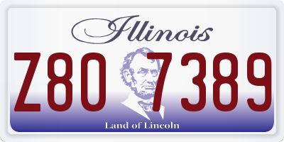 IL license plate Z807389