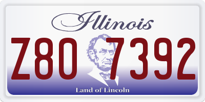 IL license plate Z807392