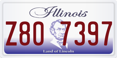 IL license plate Z807397