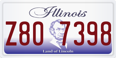 IL license plate Z807398