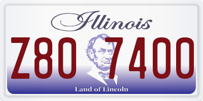 IL license plate Z807400