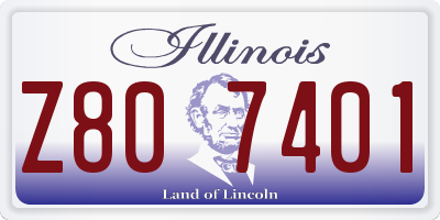 IL license plate Z807401