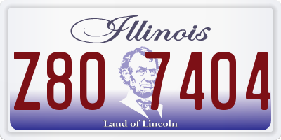 IL license plate Z807404