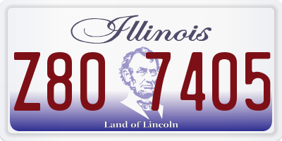 IL license plate Z807405
