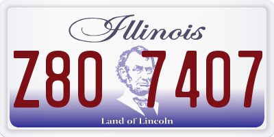 IL license plate Z807407