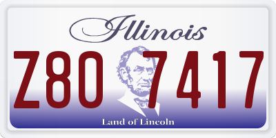 IL license plate Z807417