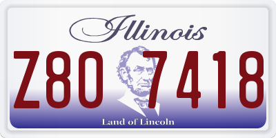 IL license plate Z807418