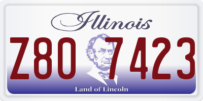 IL license plate Z807423