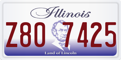 IL license plate Z807425