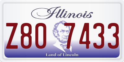 IL license plate Z807433