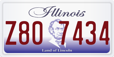 IL license plate Z807434
