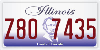 IL license plate Z807435