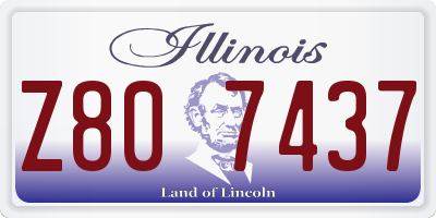 IL license plate Z807437
