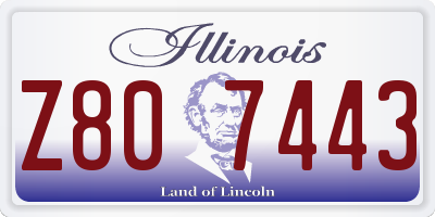 IL license plate Z807443