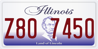IL license plate Z807450