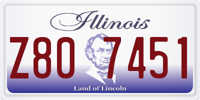 IL license plate Z807451