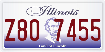 IL license plate Z807455
