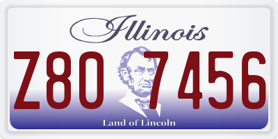 IL license plate Z807456