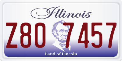 IL license plate Z807457