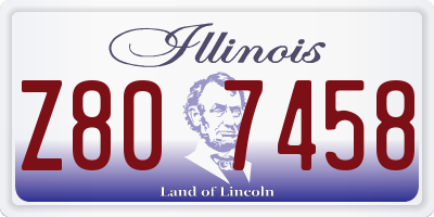IL license plate Z807458