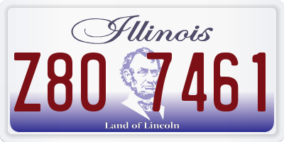 IL license plate Z807461