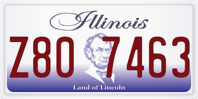 IL license plate Z807463