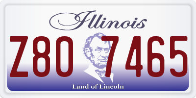 IL license plate Z807465