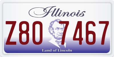 IL license plate Z807467